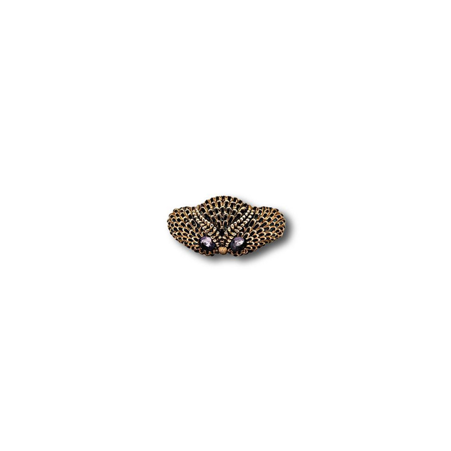 Amethyst Owl Eyes Ring Bronze (R) - DISCONTINUED