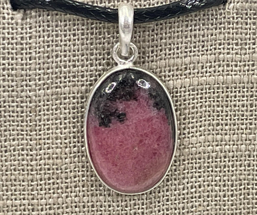 Rhodonite Pendant .925 Silver (OC)