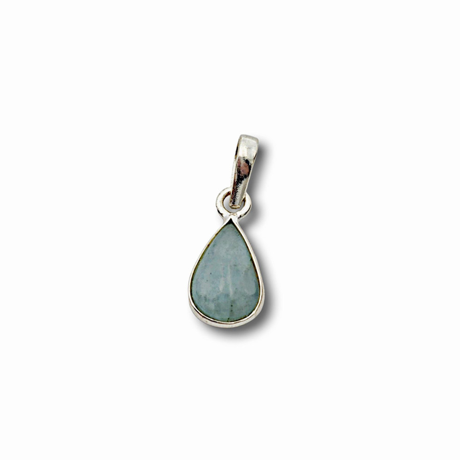 Aquamarine Pendant .925 Silver 1" (DC)