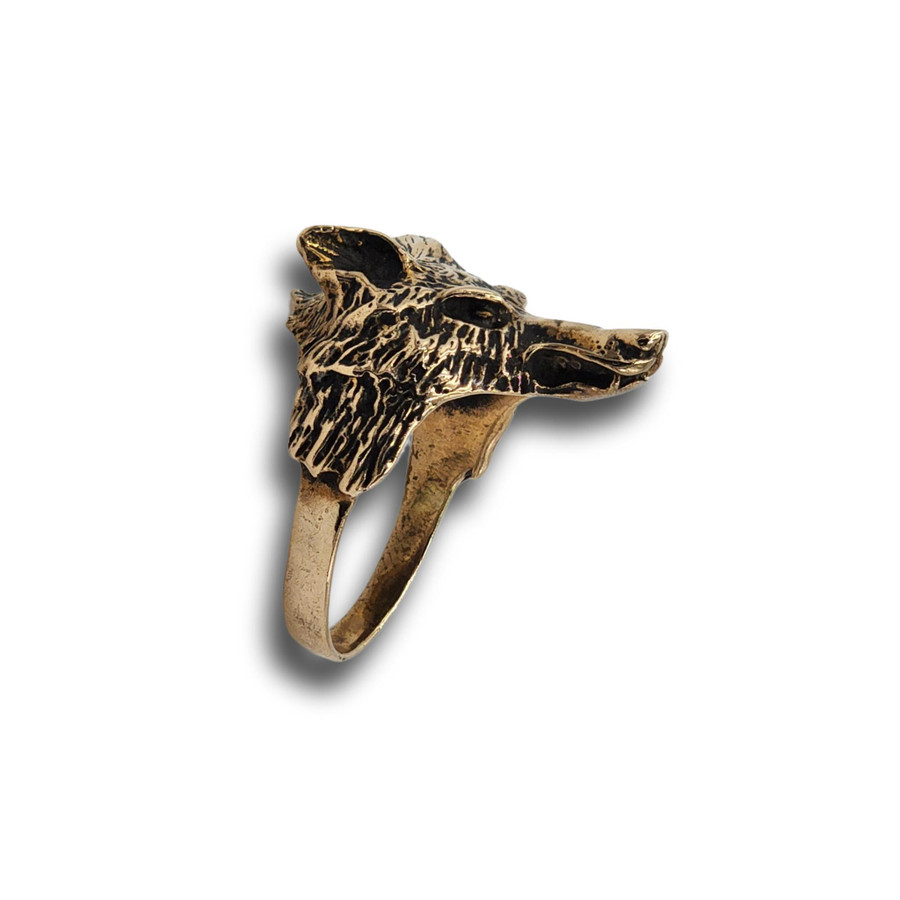 Wolf's Head Ring (Bronze)