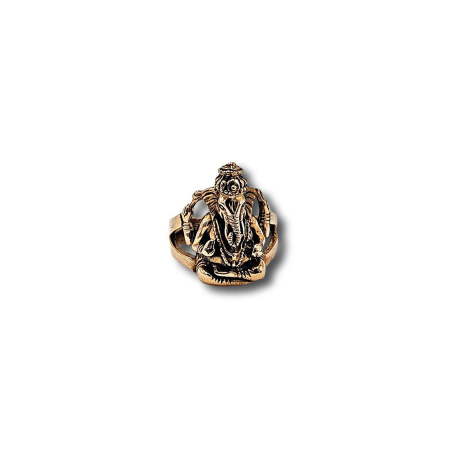 Sitting Ganesh Ring (Bronze)