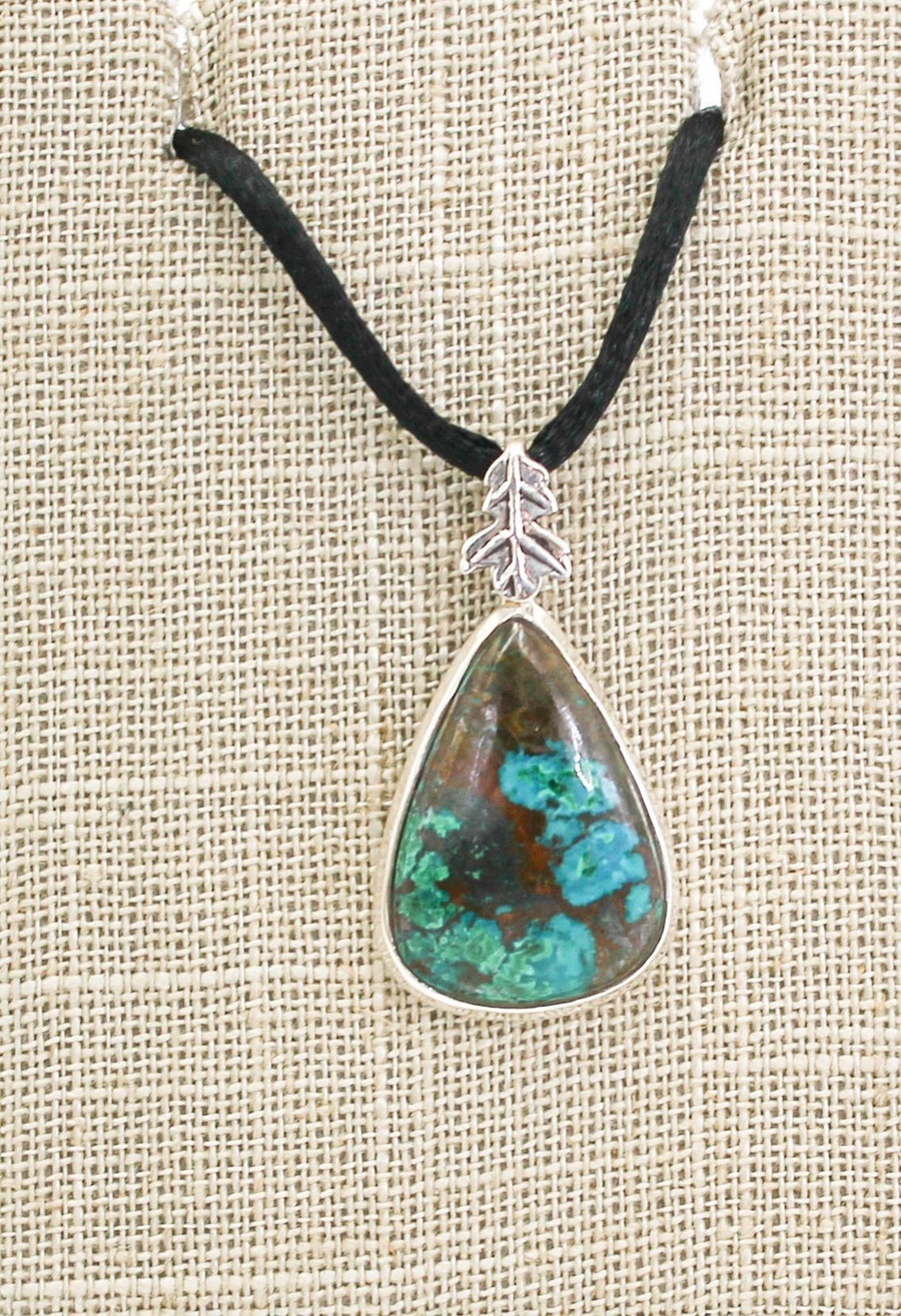 Chrysocolla Pendant .925 Silver (DC)