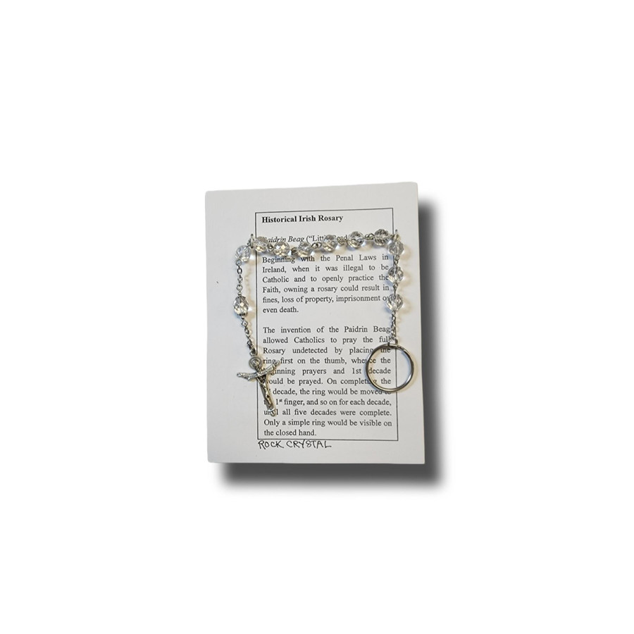 Rock Crystal (Quartz) Historical Irish Rosary