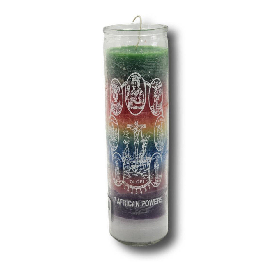 7 African Powers Rainbow 7 Day Vigil Candles 8", 470 ml