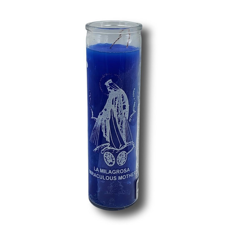 Miraculous Mother Blue 7 Day Vigil Candles 8", 470 ml