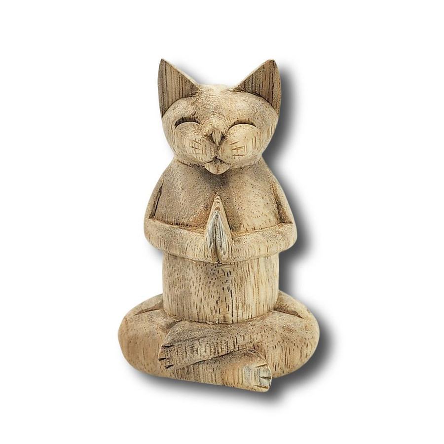 Wood Meditation Cat