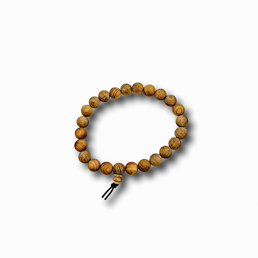 Cypress Wood Beaded Bracelet