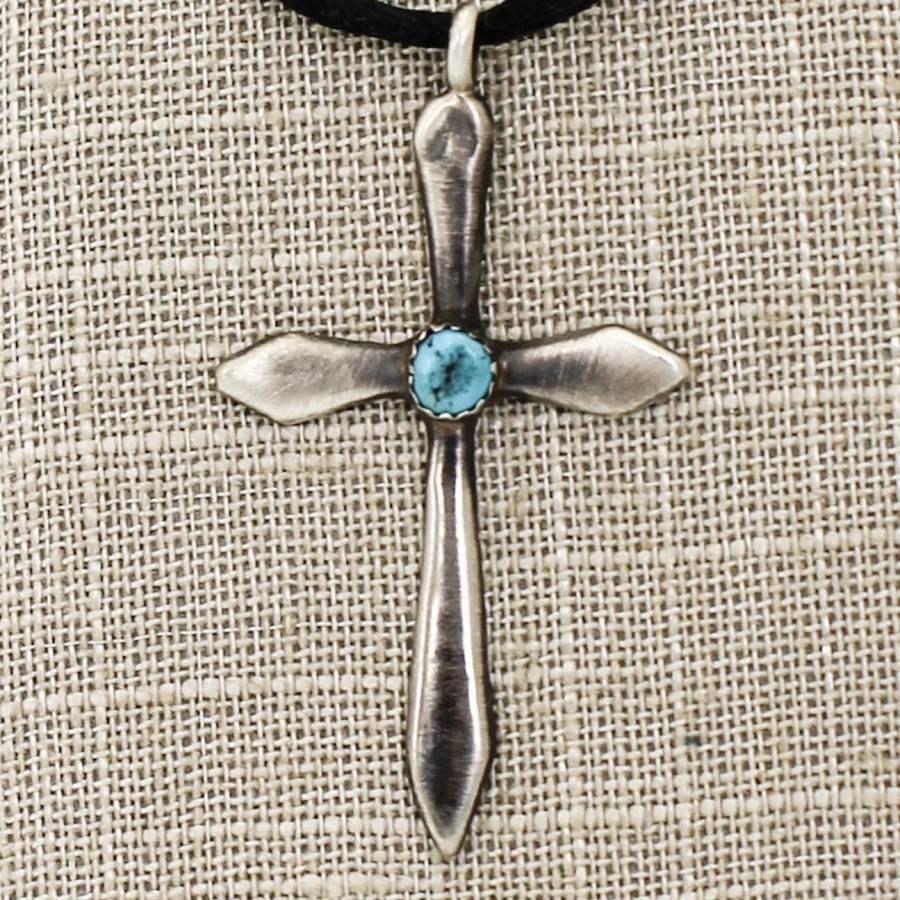 Navajo Cross Pendant .925 Silver