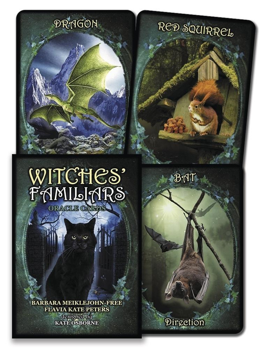 Witches' Familiars Oracle Cards by Barbara Meiklejohn-Free, Flavia Kate Peters, Kate Osborne