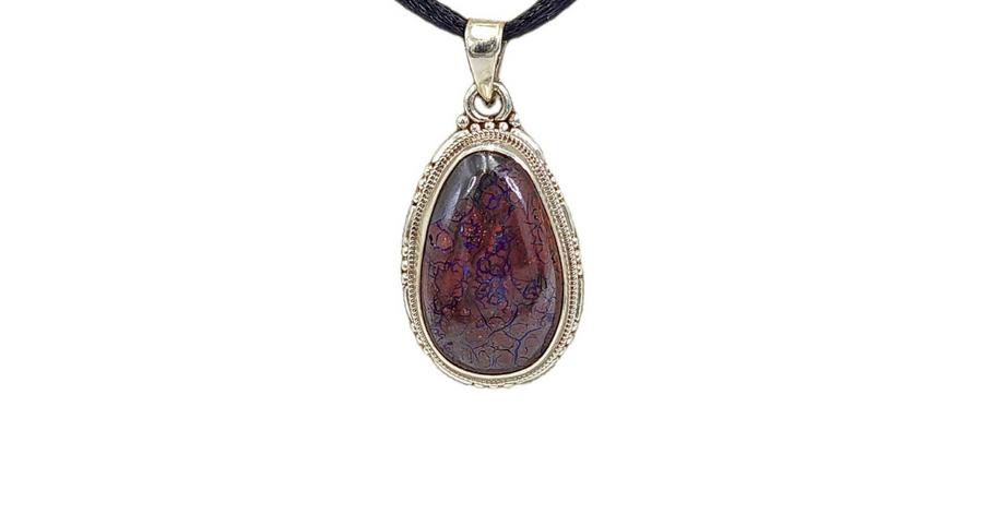 Boulder Opal Pendant .925 Silver (FFC)