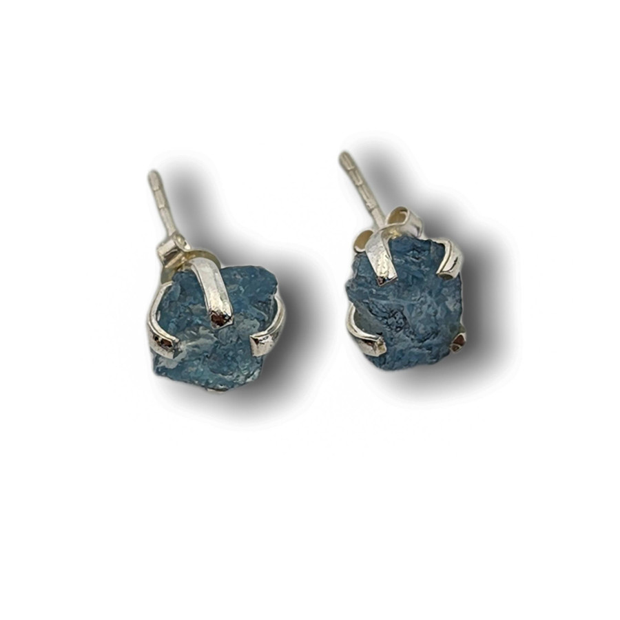 Aquamarine Earrings .925 Silver (N)