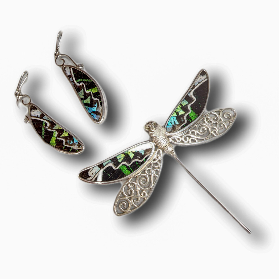 Urania Leilus Dragonfly Set .925 Silver (L)