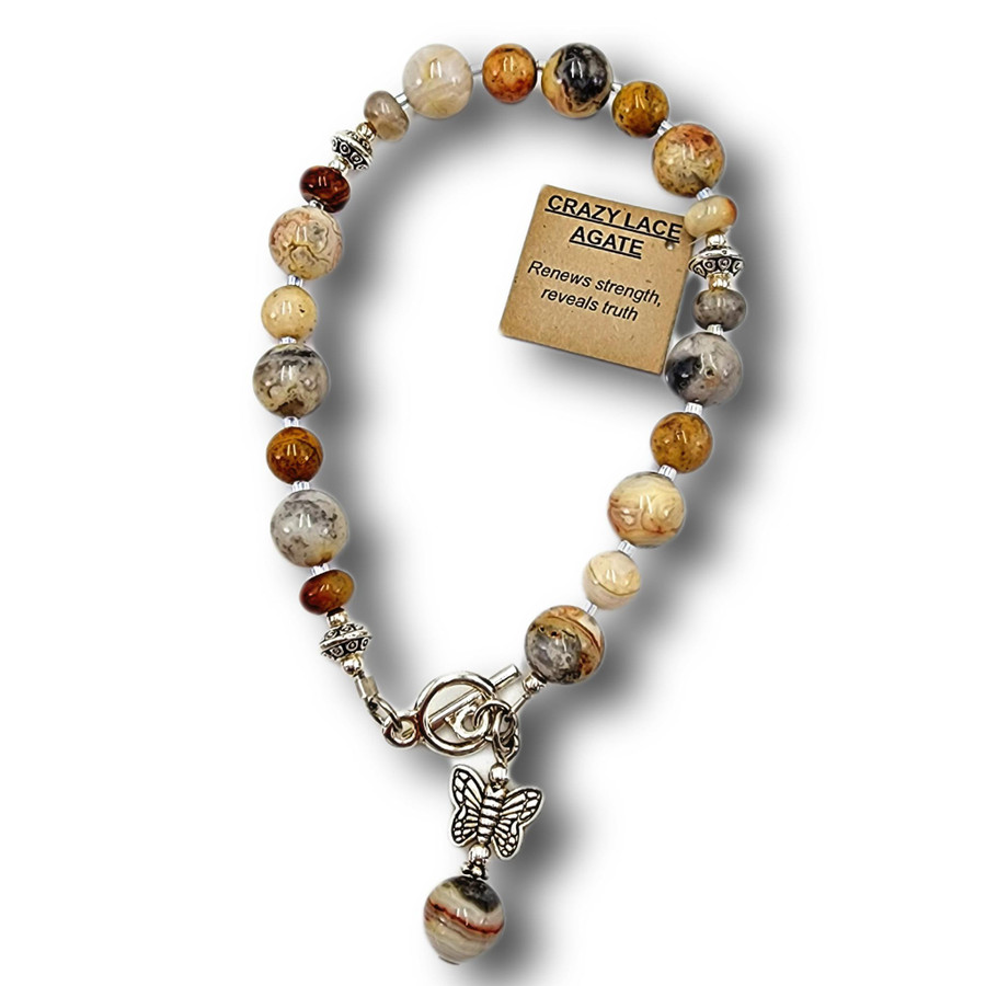 Crazy Lace Agate Bracelet