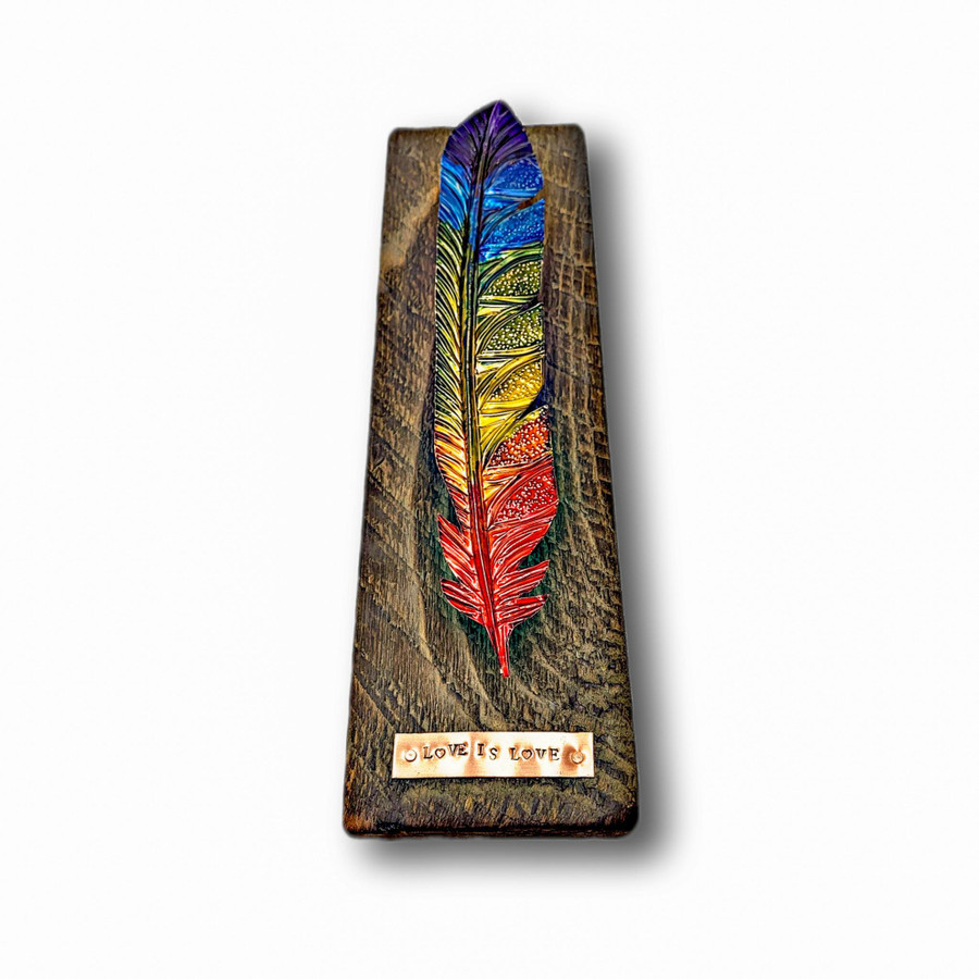 Copper Pride Feather Plaque