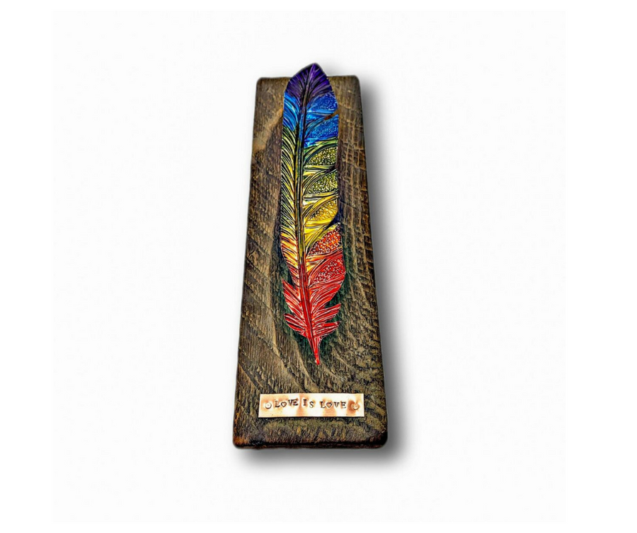 Copper Pride Feather Plaque