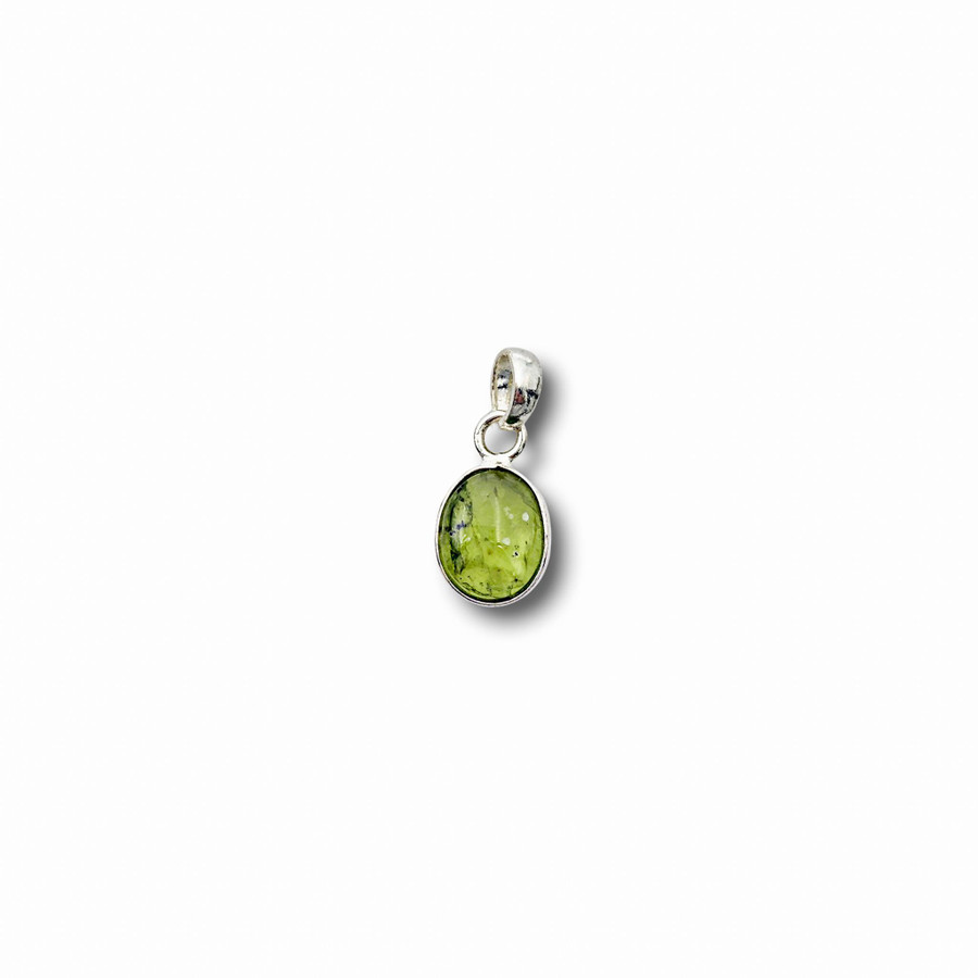 Peridot Pendant .925 Silver 0.75" (OC)