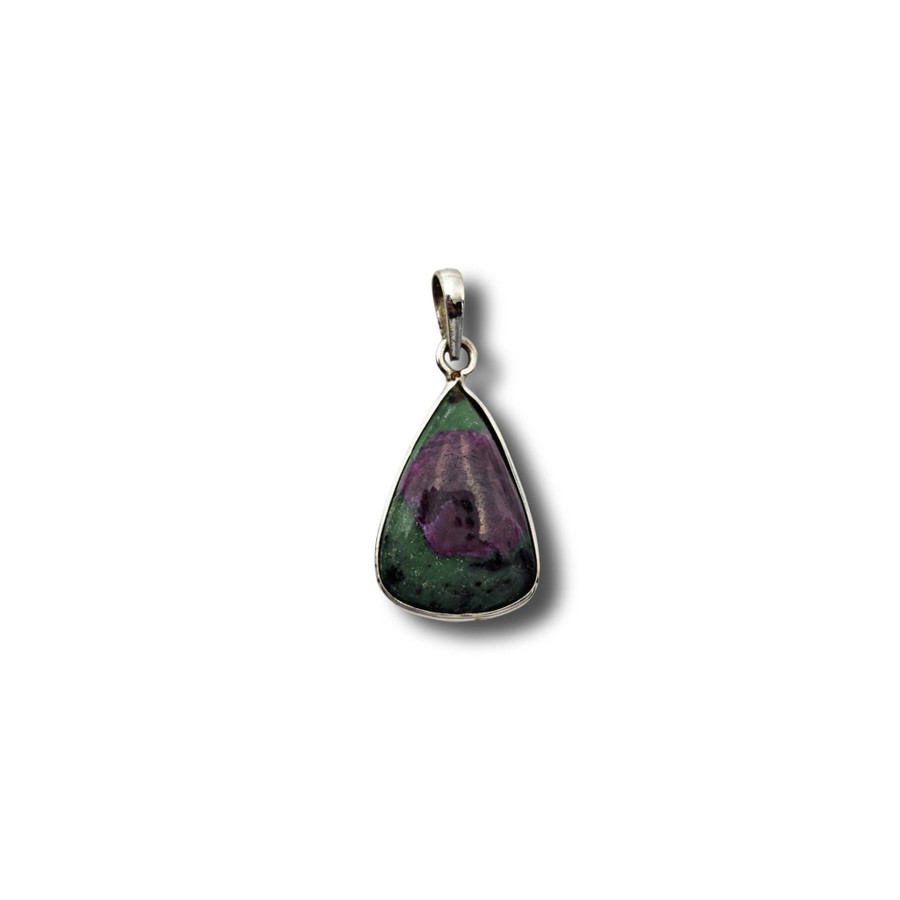 Ruby in Zoisite Pendant .925 Silver 1.5" (DC1)