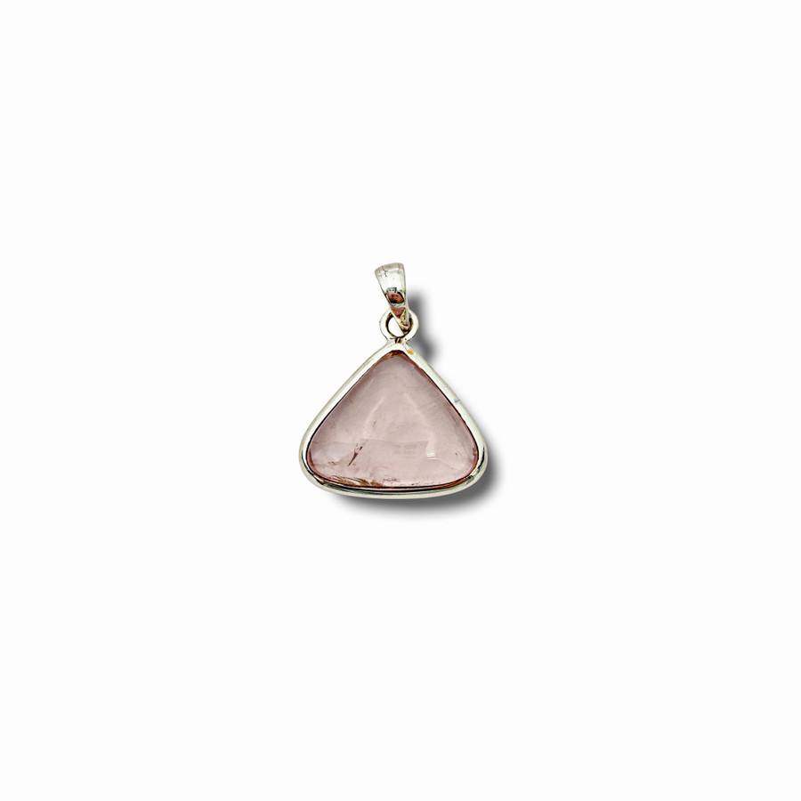 Rose Quartz Pendant .925 Silver 1.25" (TC)