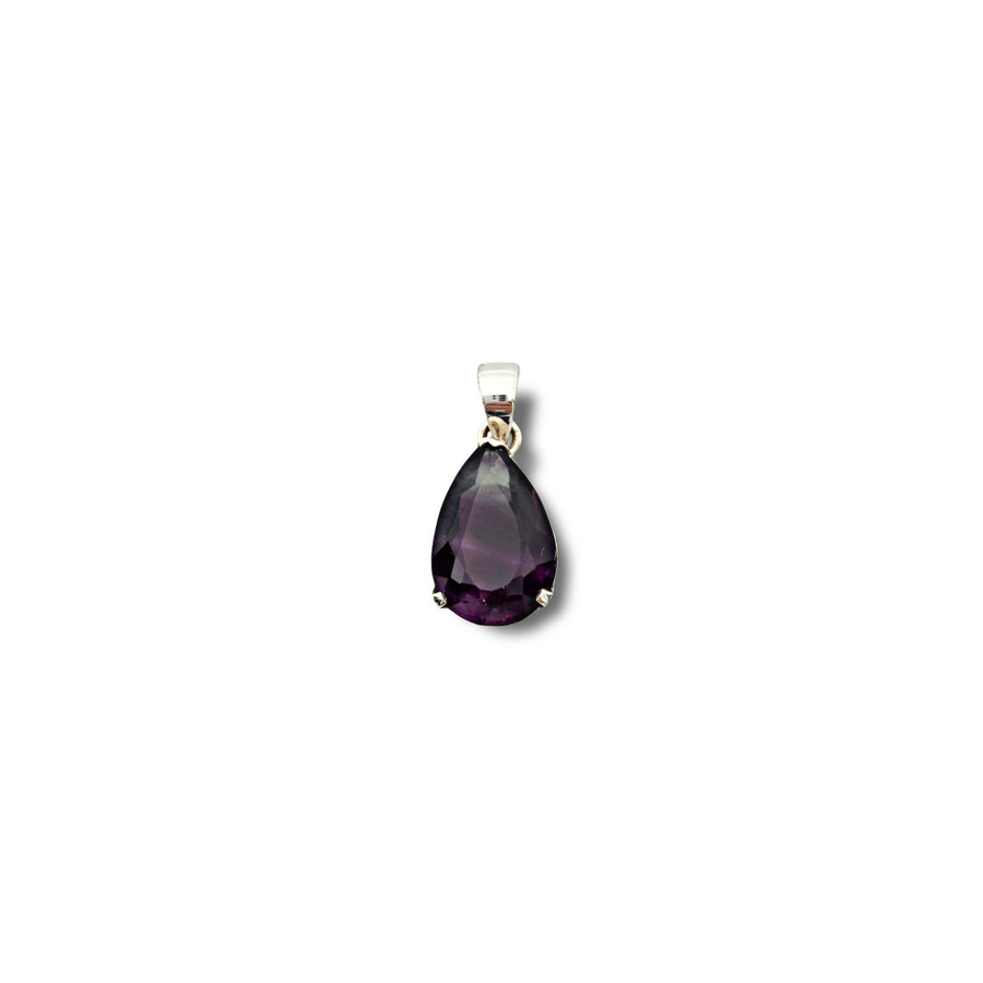 Fluorite Pendant .925 Silver 1" (TD)