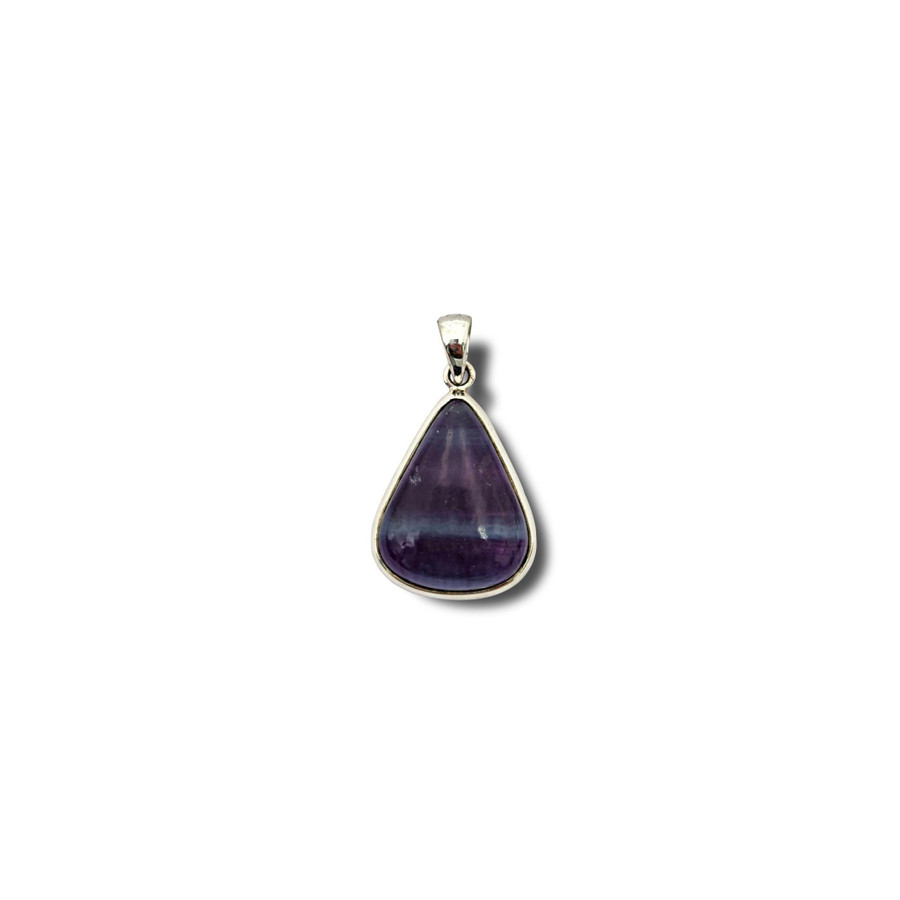 Fluorite Pendant .925 Silver 1.5" (TDC)