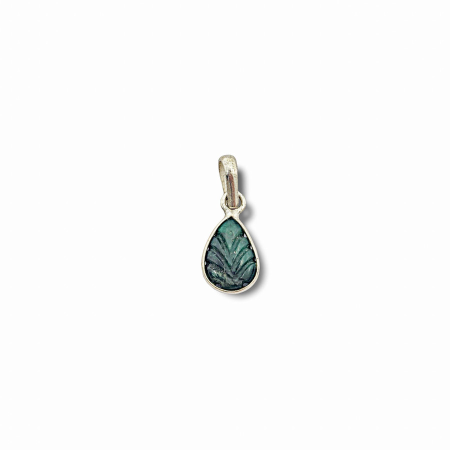 Emerald Pendant .925 Silver 0.75" (HCD)