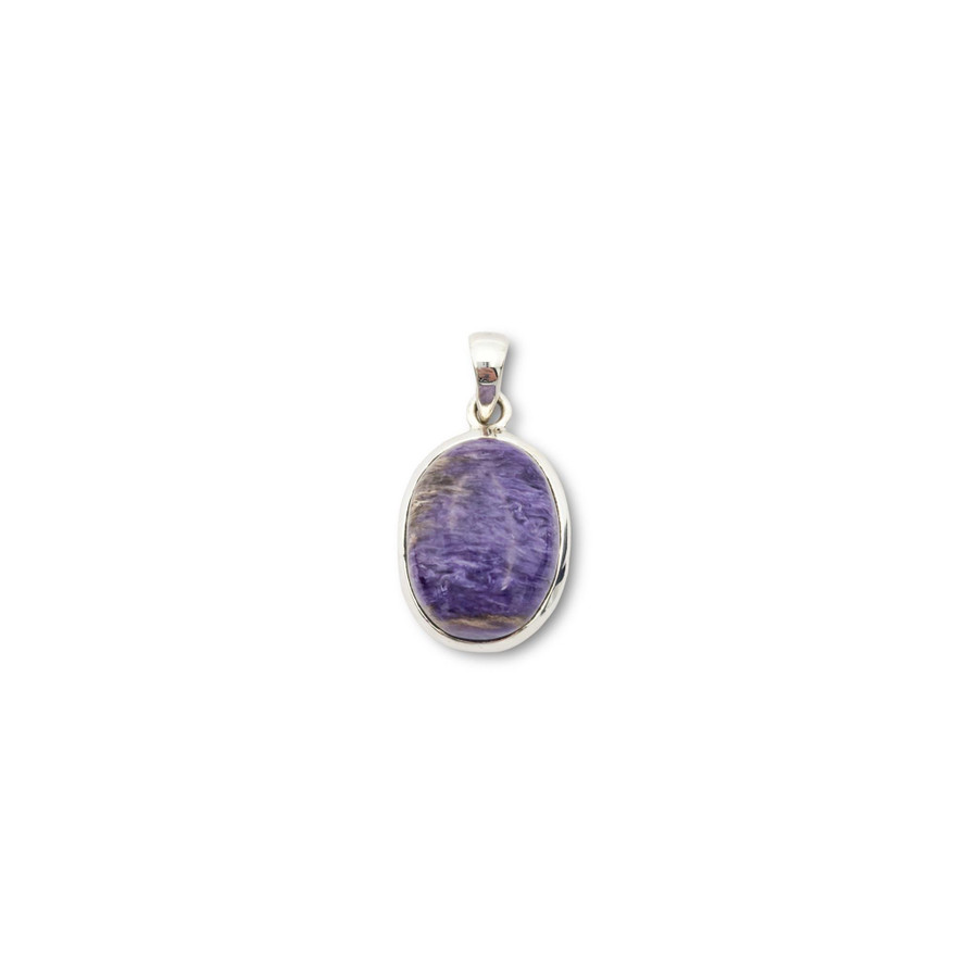 Charoite Pendant .925 Silver 1.25" (OC1)