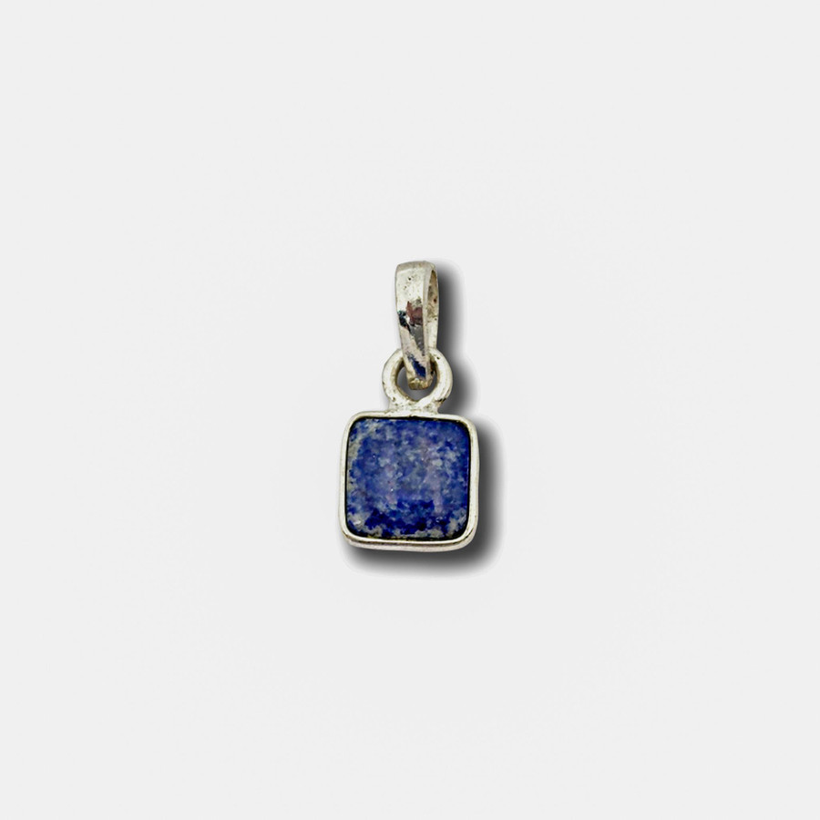 Lapis Lazuli Pendant .925 Silver 0.75" (CC)
