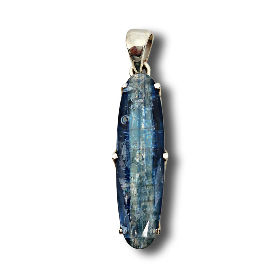 Blue Kyanite Pendant .925 Silver 1.75" (O)