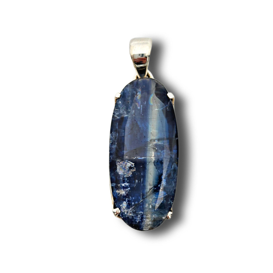 Blue Kyanite Pendant .925 Silver 1.75" (O1)