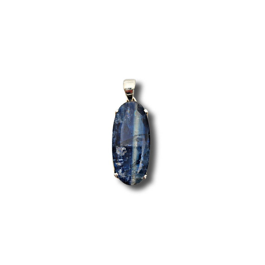 Blue Kyanite Pendant .925 Silver 1.75" (O1)