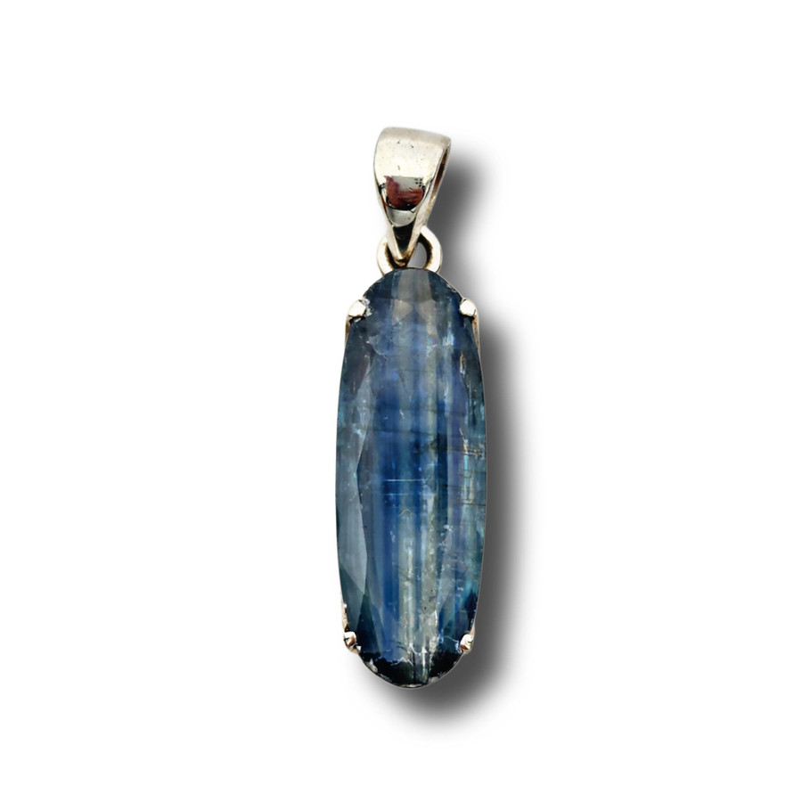 Blue Kyanite Pendant .925 Silver 1.5" (O)