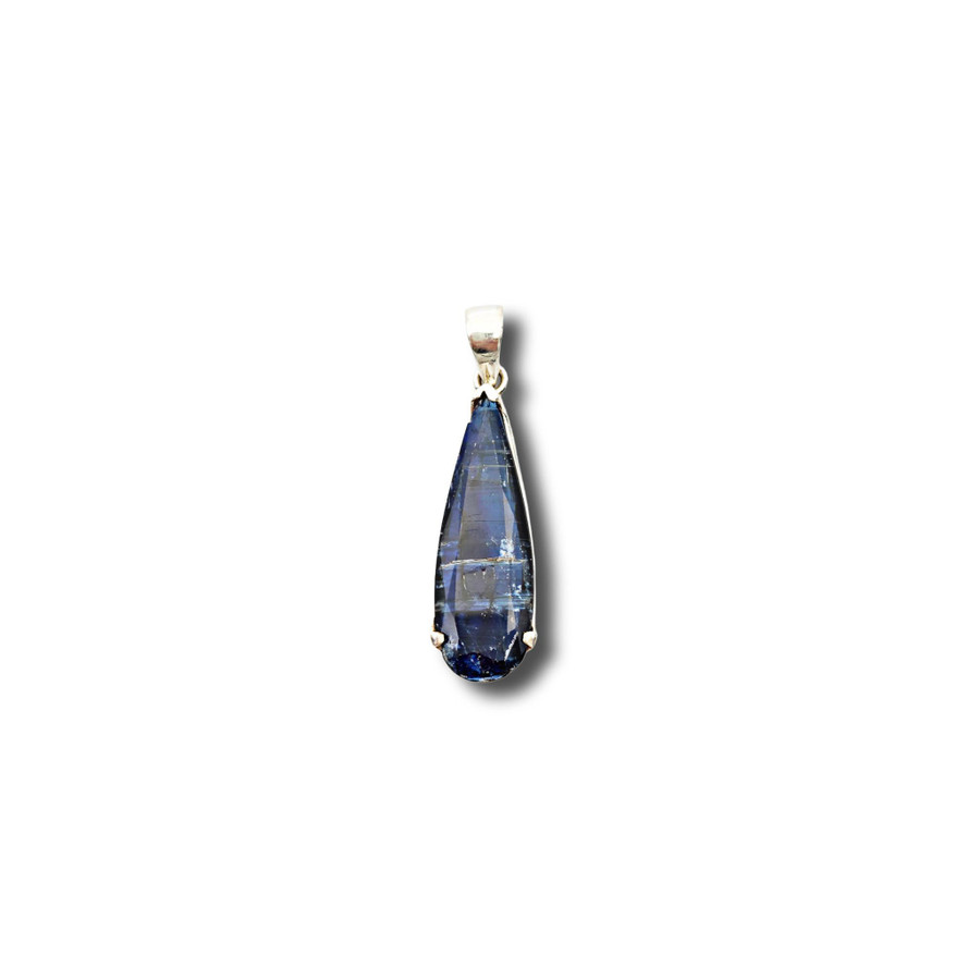 Blue Kyanite Pendant .925 Silver 1.75" (TD)