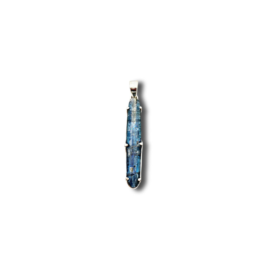 Blue Kyanite Pendant .925 Silver 2.25" (O)