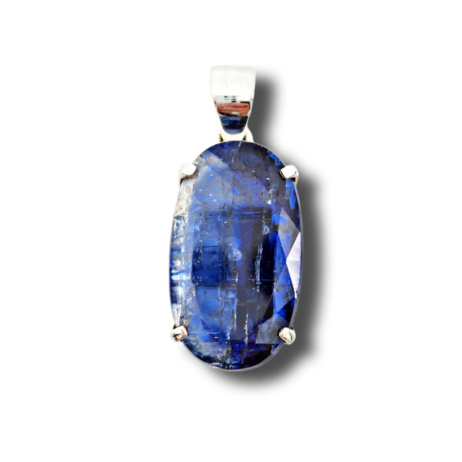 Blue Kyanite Pendant .925 Silver 1.25" (O)