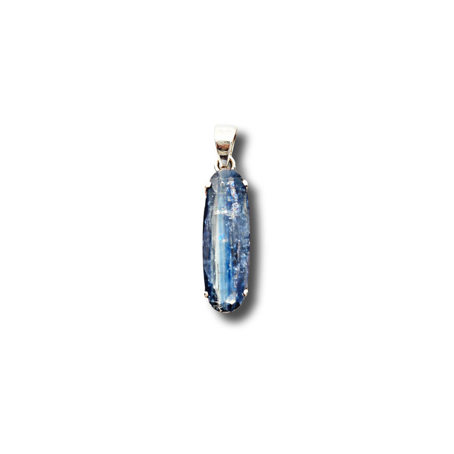 Blue Kyanite Pendant .925 Silver 1.5" (O2)