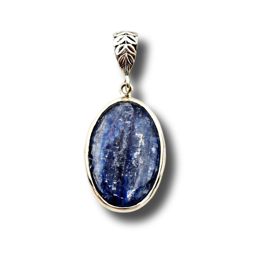 Blue Kyanite Pendant .925 Silver 1.5" (OC)