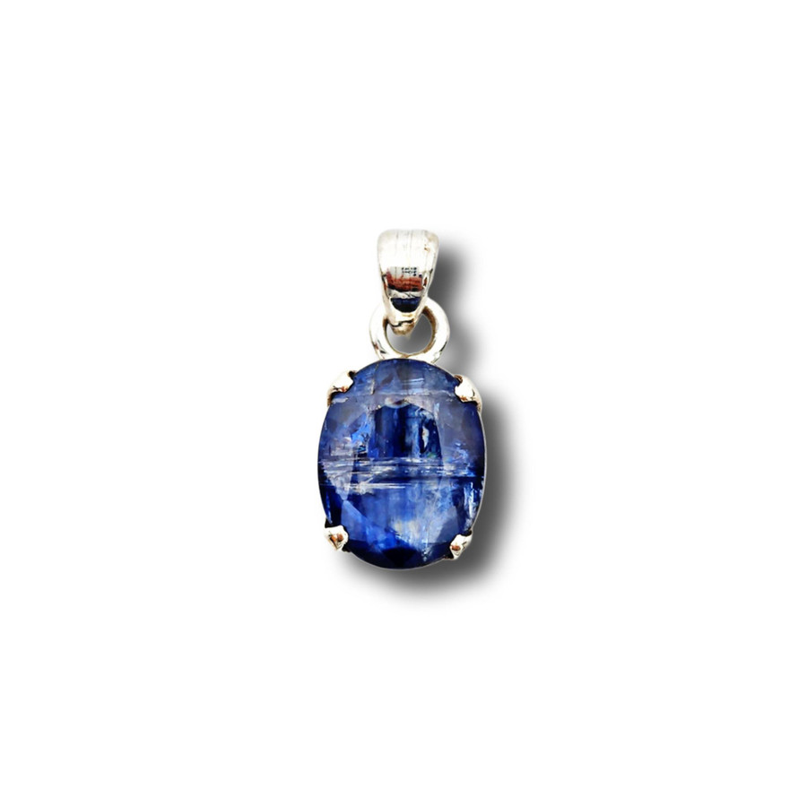 Blue Kyanite Pendant .925 Silver 0.75" (O1)