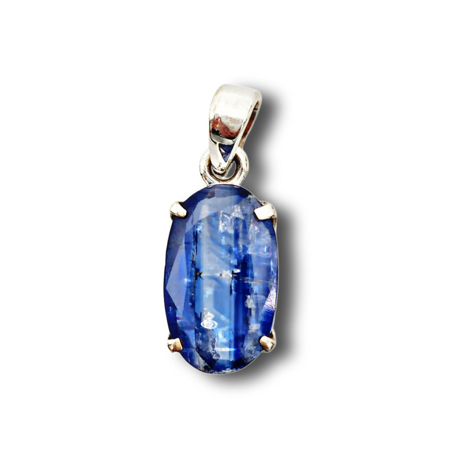 Blue Kyanite Pendant .925 Silver 0.75" (O2)