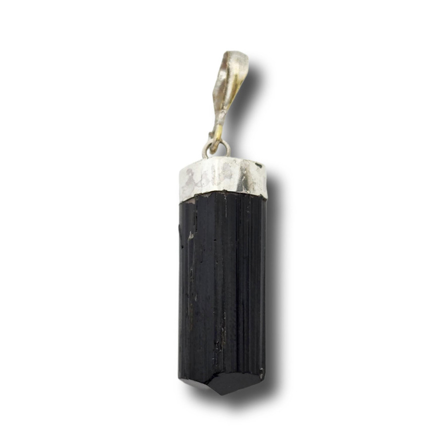 Black Tourmaline Pendant .925 Silver (N)