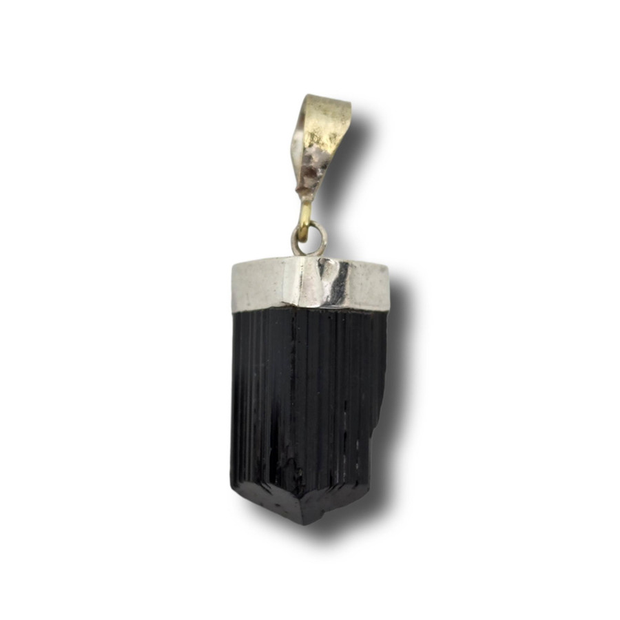 Black Tourmaline Pendant .925 Silver (NC8)