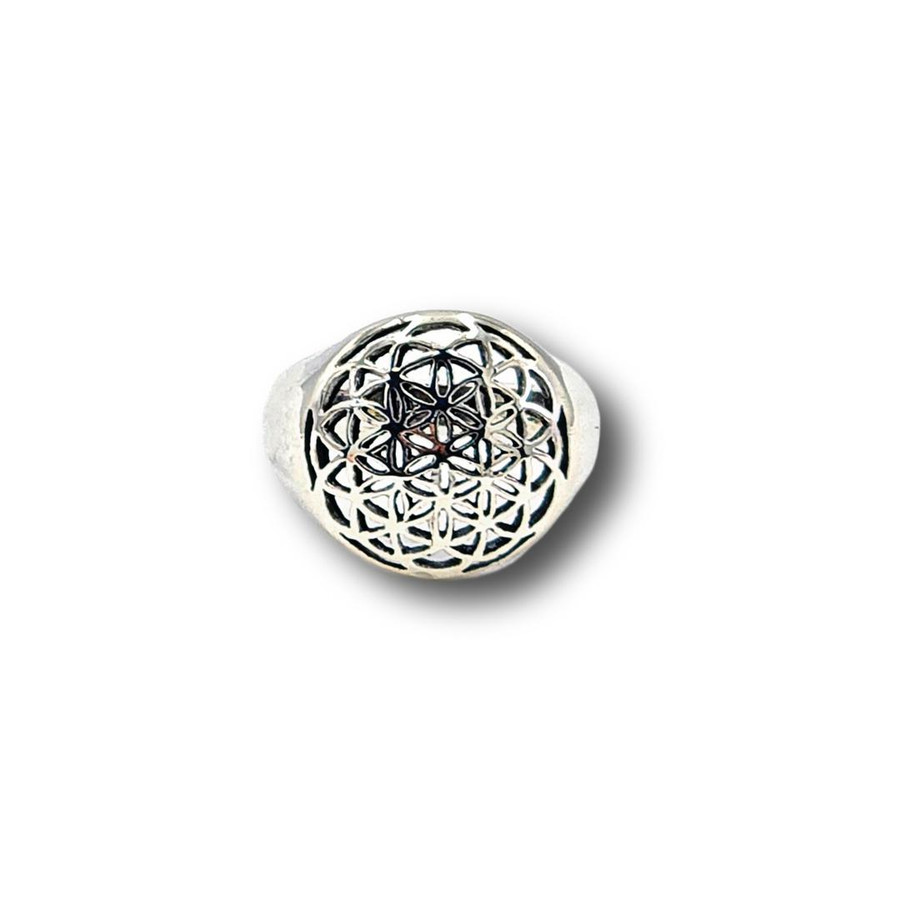 Flower of Life Ring .925 Silver