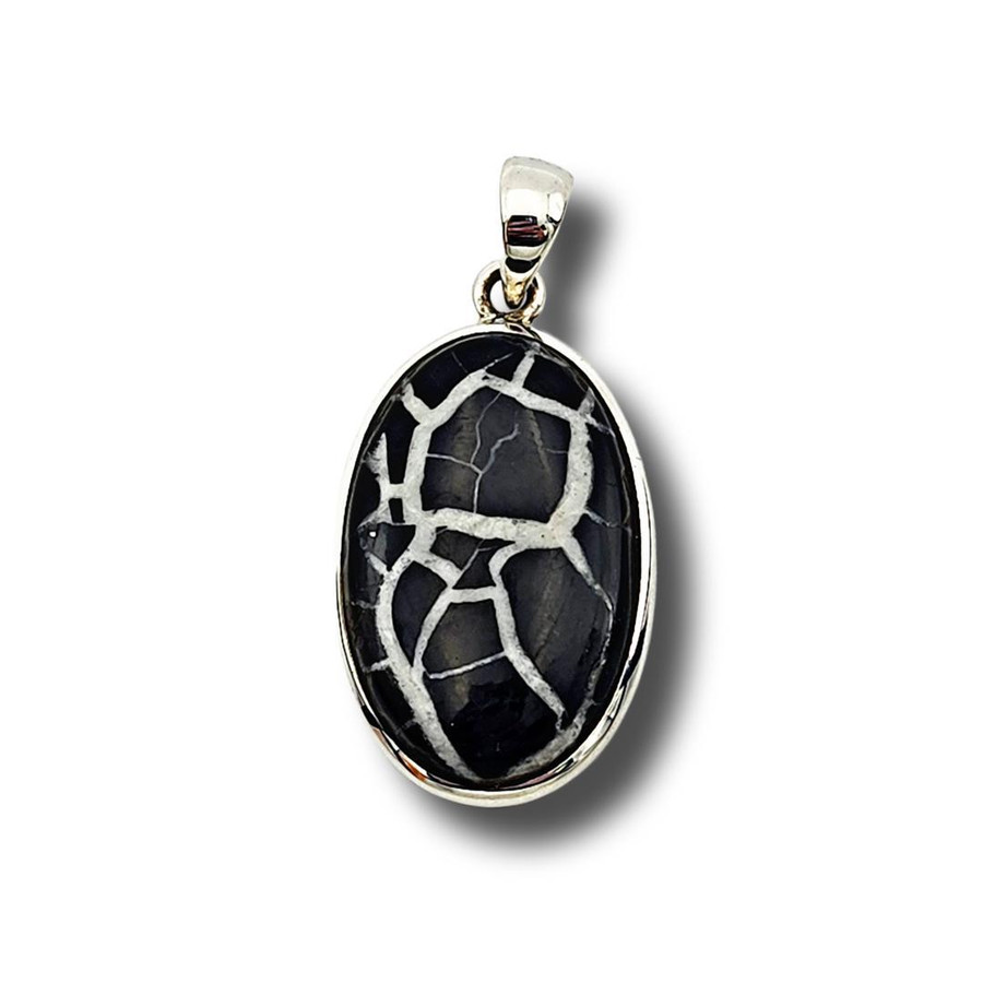 Sterling Silver Septarian Stone Pendant