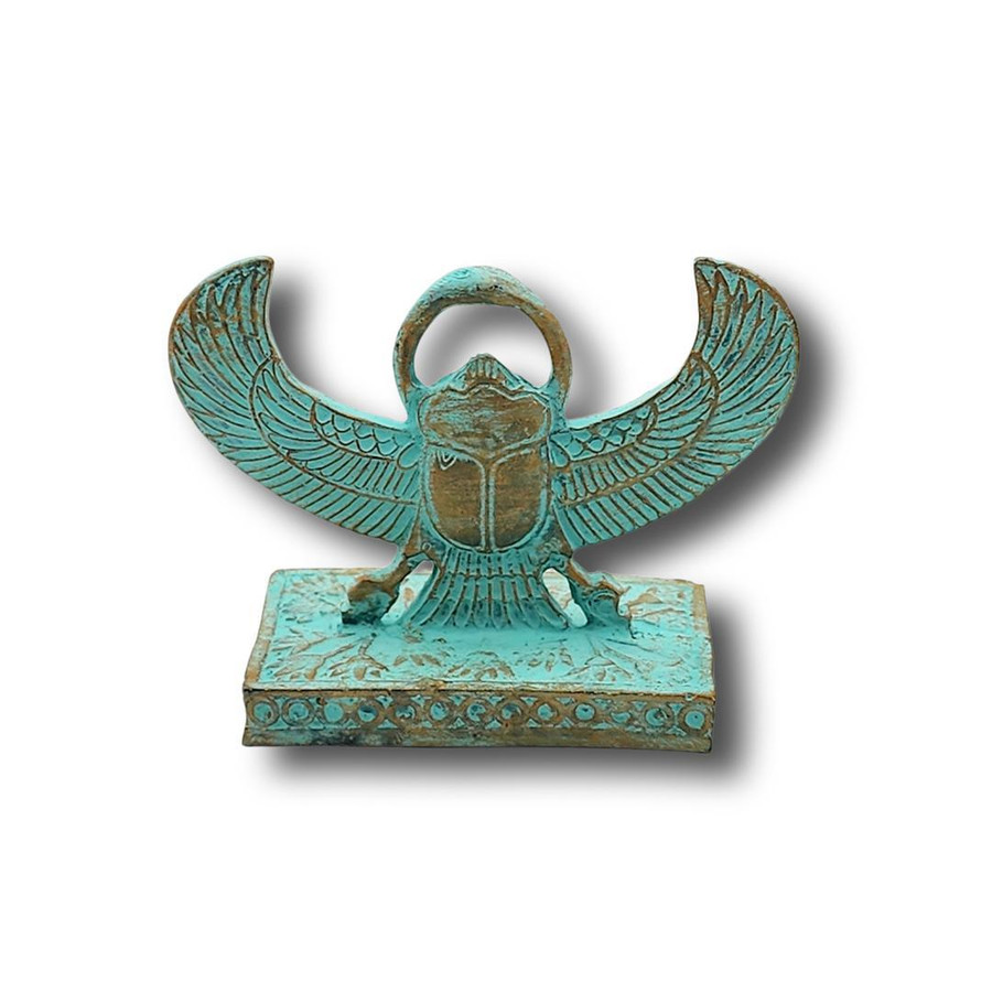 winged scarab statue