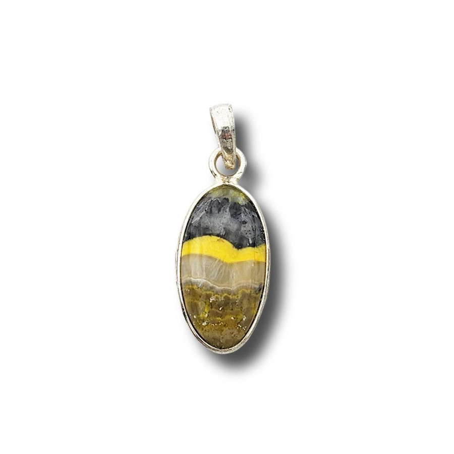 Sterling Silver Bumble Bee Jasper Pendant