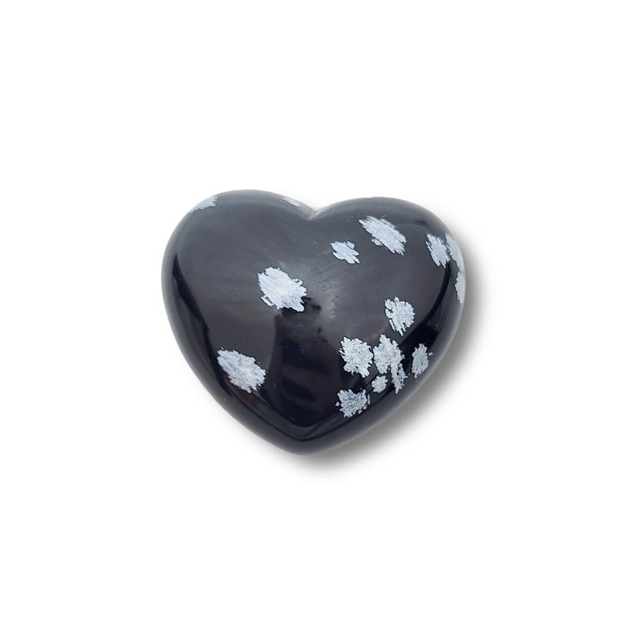 Snowflake Obsidian Heart 1.5"