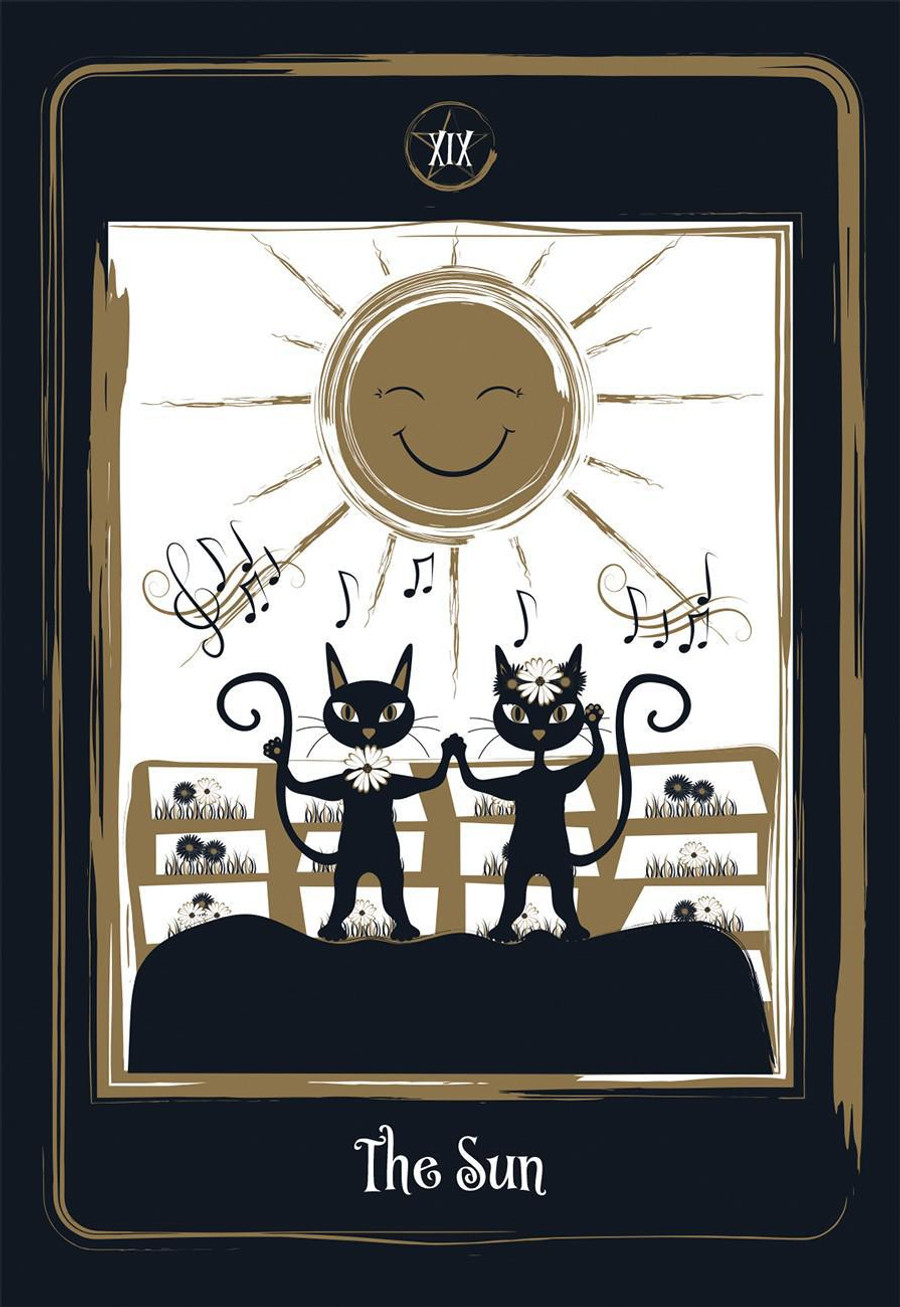 Golden Black Cat Tarot by Helena de Almeida