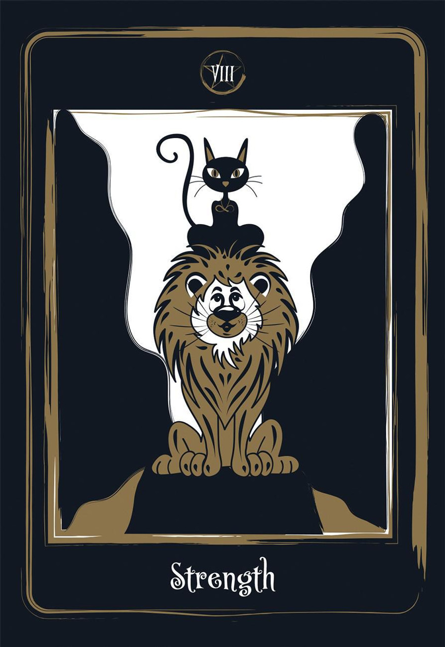 Golden Black Cat Tarot by Helena de Almeida