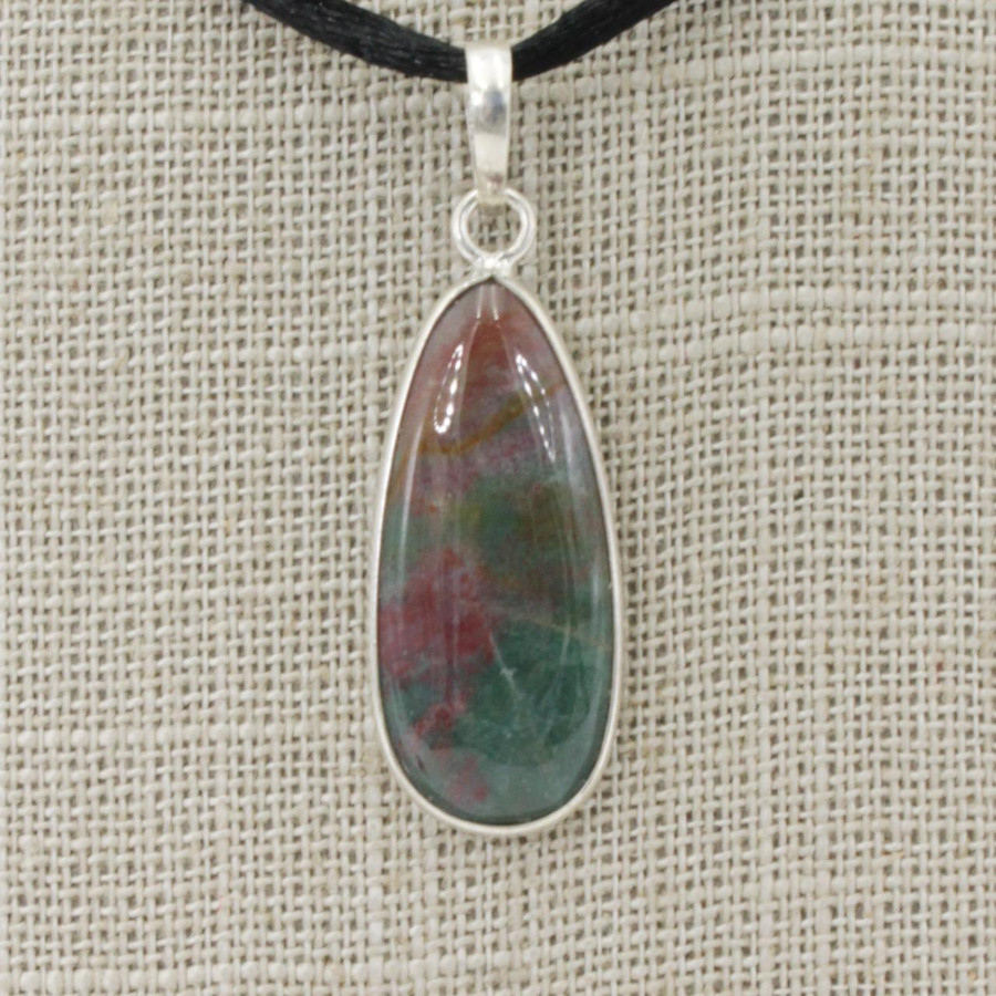 Bloodstone Pendant .925 Silver