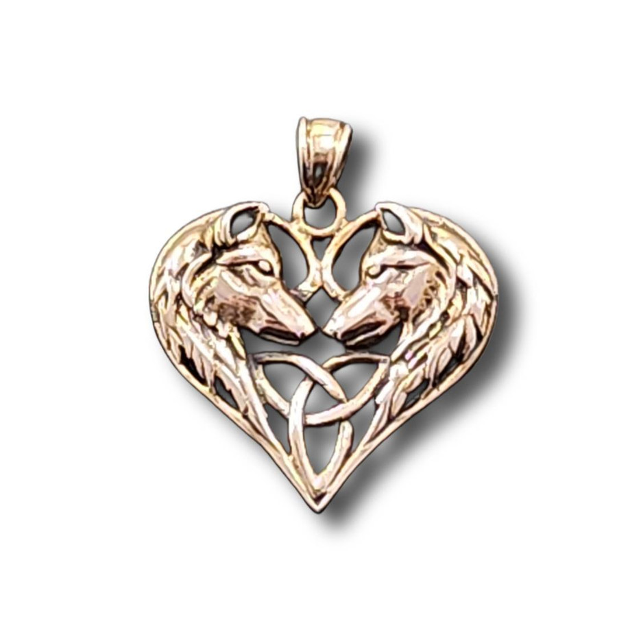 Wolf Heart Pendant (Bronze)