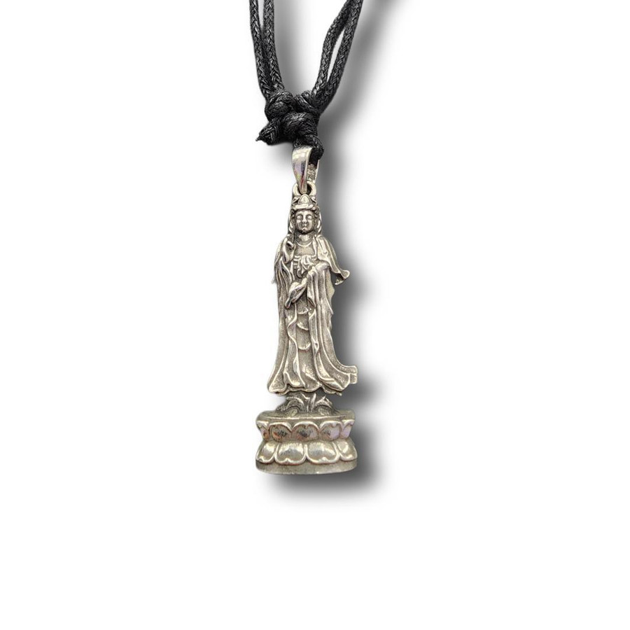 Kuan Yin Pewter Necklace